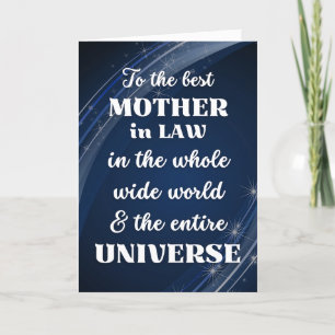 For Mother in Law Mother's Day Stellar Theme Card