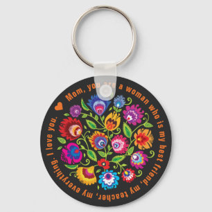 For Mother Polish folklore composition  Key Ring