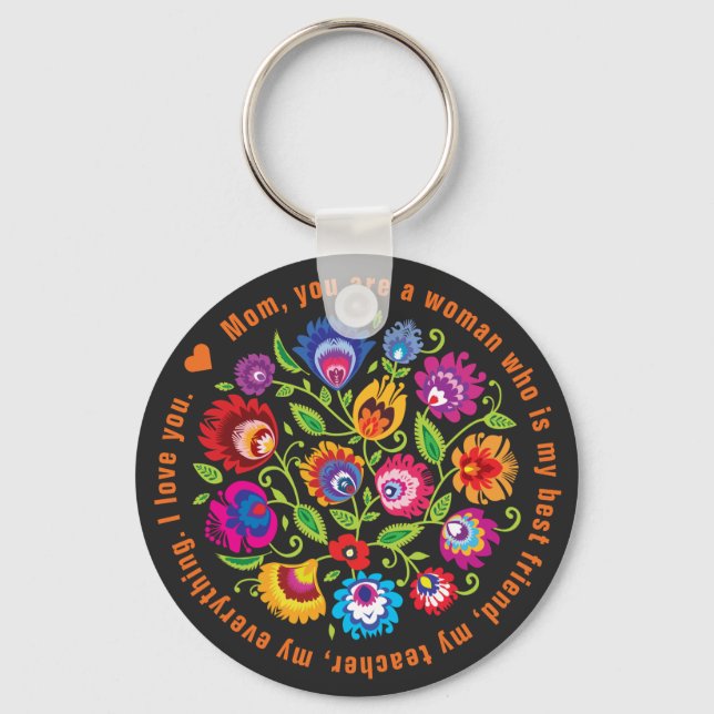 For Mother Polish folklore composition  Key Ring (Front)