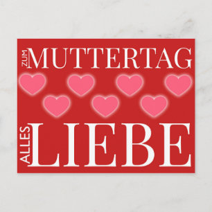 For Mother's Day all love with heart! Postcard