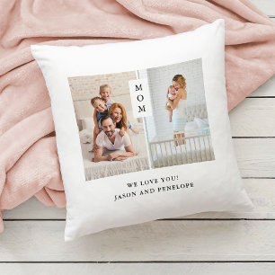 For Mum Modern Two Photo Grid Cushion