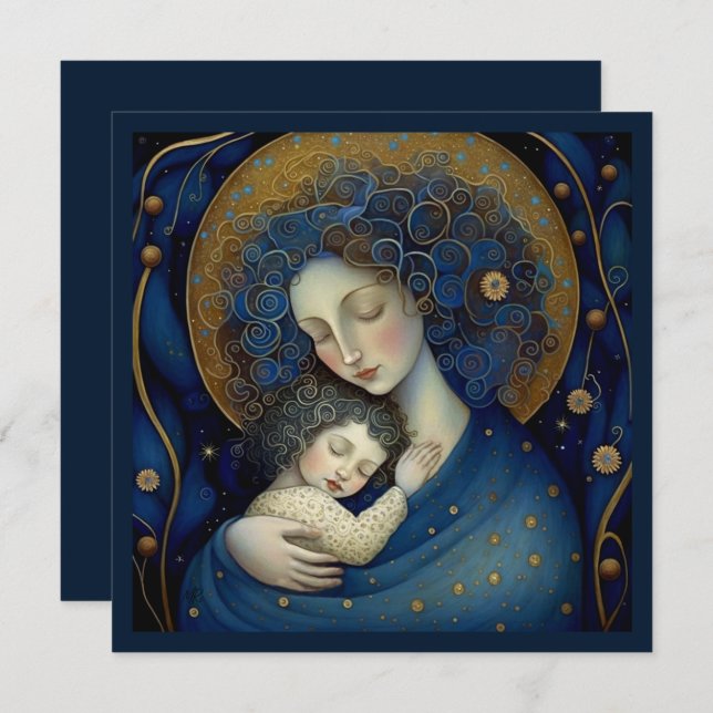 For Mum on Mother's Day. Mother and Daughter Card (Front/Back)