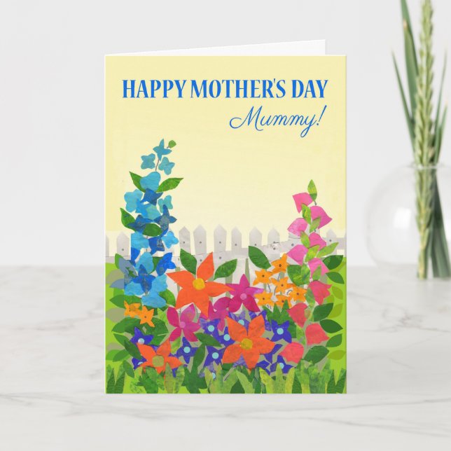 For Mummy on Mother's Day Flower Garden Card (Front)