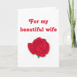 For My Beautiful Wife Valentine Greeting Cards
