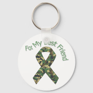 For My Best Friend Military Ribbon Key Ring