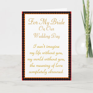 For My Bride: World Before You Card