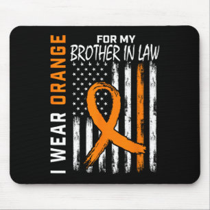 For My Brother In Law Leukaemia Awareness Flag Gra Mouse Pad