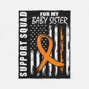 For My By Sister Blood Cancer Awareness Fleece Blanket