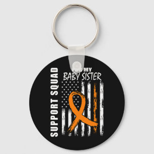 For My By Sister Blood Cancer Awareness Key Ring
