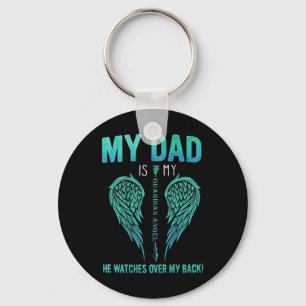 For My Dad In Heaven Touching Tribute For Ped Away Key Ring