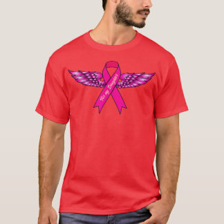 For My Daughter Pink Wing Cool Breast Cancer Aware T-Shirt