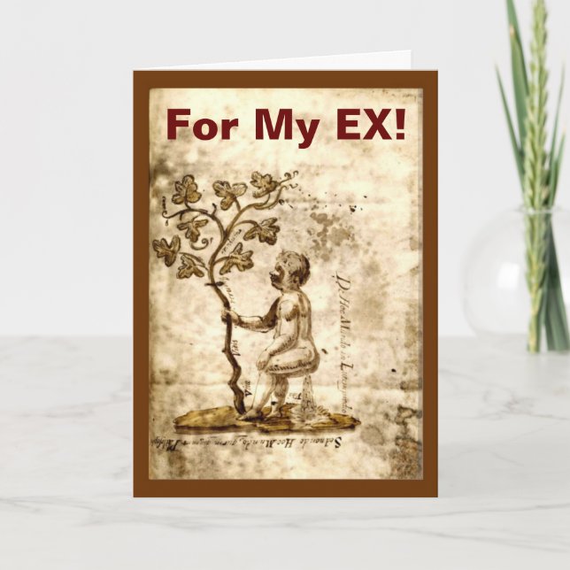For My EX Mediaeval Cartoon Greeting Card (Front)