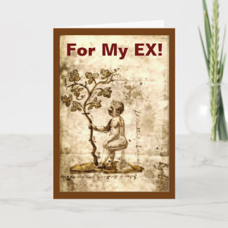For My EX Mediaeval Cartoon Greeting Card