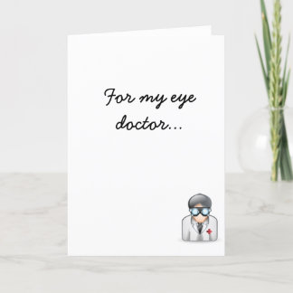 For my eye doctor thank you card