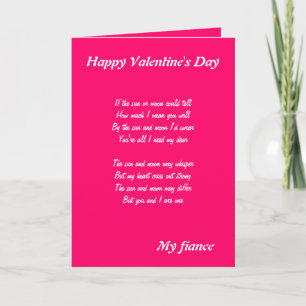for my fiance on valentine's day holiday card