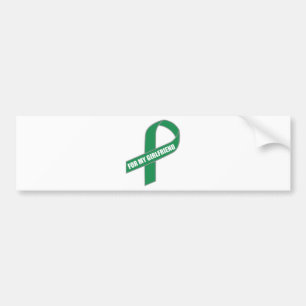 For My Girlfriend (Green Ribbon) Bumper Sticker