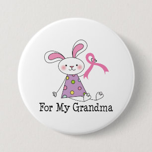 For My Grandma Breast Cancer Awareness 7.5 Cm Round Badge