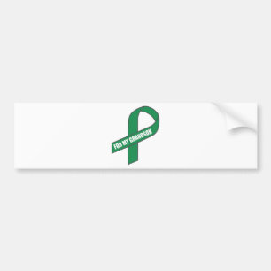 For My Grandson (Green Ribbon) Bumper Sticker