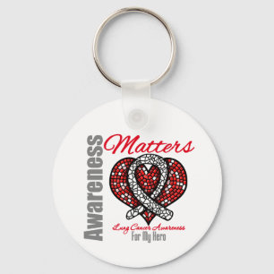 For My HERO - Lung Cancer Key Ring