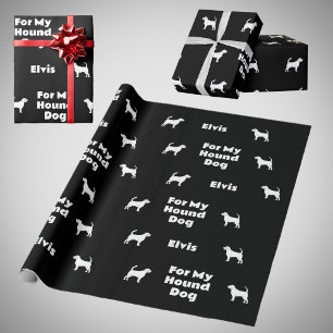 For My Hound Male and Female Dog Silhouettes Wrapping Paper