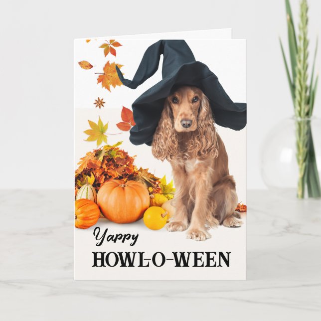 For My Human Yappy Halloween Cocker Spaniel  Card (Front)