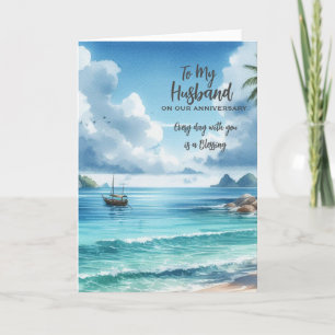 For my Husband Anniversary Greeting Card