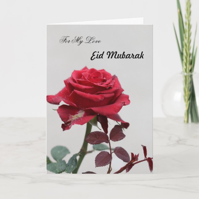 For my Love on Eid Mubarak Card (Front)