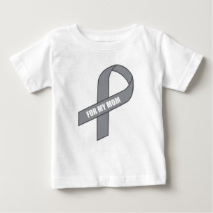For My Mum (Grey / Silver Awarness Ribbon) Baby T-Shirt