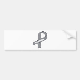 For My Mum (Grey / Silver Awarness Ribbon) Bumper Sticker