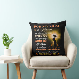 For My Mum In Heaven Memorial Day Gift For Son Cushion
