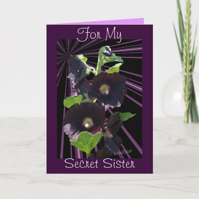 For My Secret Sister-customise any occasion Card (Front)