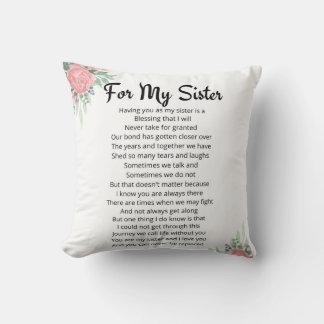 For My Sister Pillow 