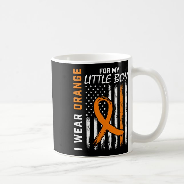 For My Son Little Boy Leukaemia Cancer Awareness F Coffee Mug (Right)