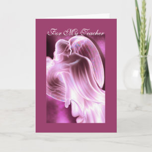 For My Teacher Angel Greeting Card