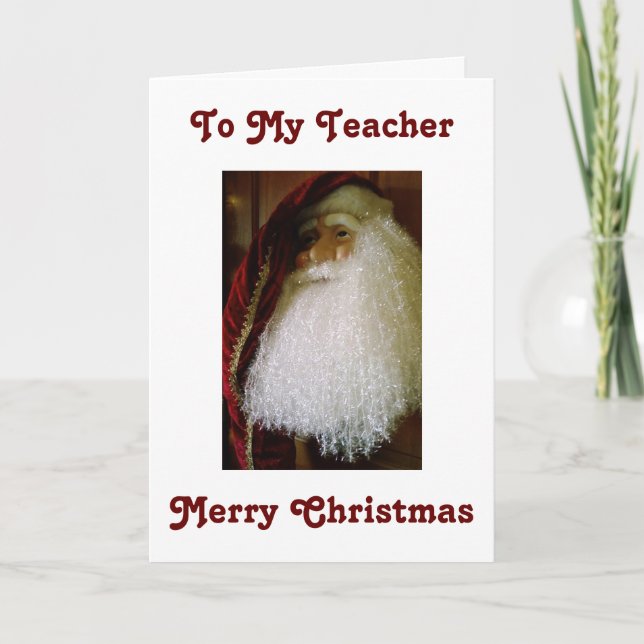 FOR MY TEACHER/THANK YOU AND MERRY CHRISTMAS THANK YOU CARD (Front)