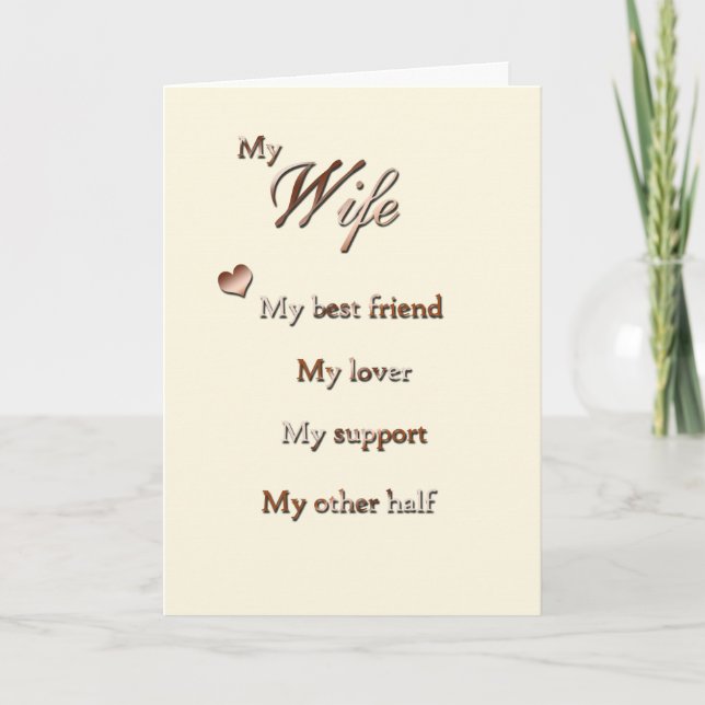For My Wife (anniversary) Card (Front)