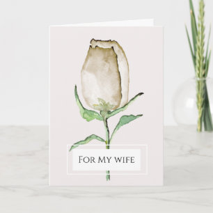 For my wife on Mothers day Modern, elegant, rose, Card