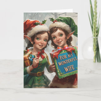 For My Wonderful Wife LGBT Christmas Digital Art Holiday Card