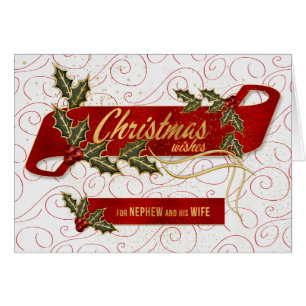 for Nephew and His Wife Christmas Holly Berries