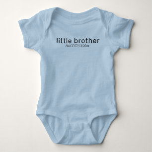 For New Baby Brother Typography Bodysuit