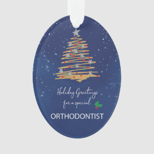 For Orthodontist Christmas Tree Customisable Name Ornament