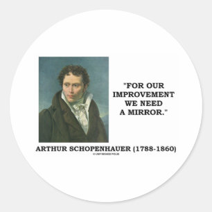 For Our Improvement We Need A Mirror Quote Classic Round Sticker