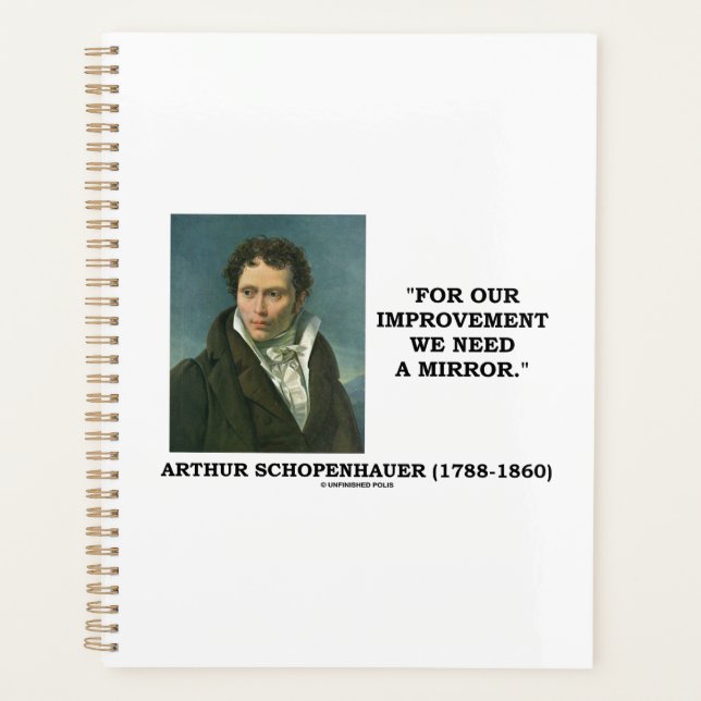For Our Improvement We Need A Mirror Schopenhauer Planner (Front)
