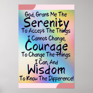 For Peace in your Space enjoy The Serenity Prayer Poster