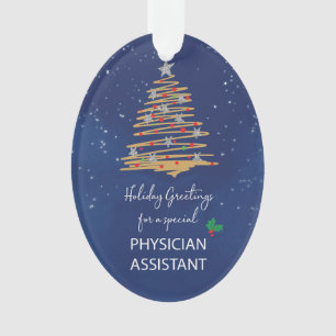 For Physician Assistant Christmas Tree Custom Name Ornament