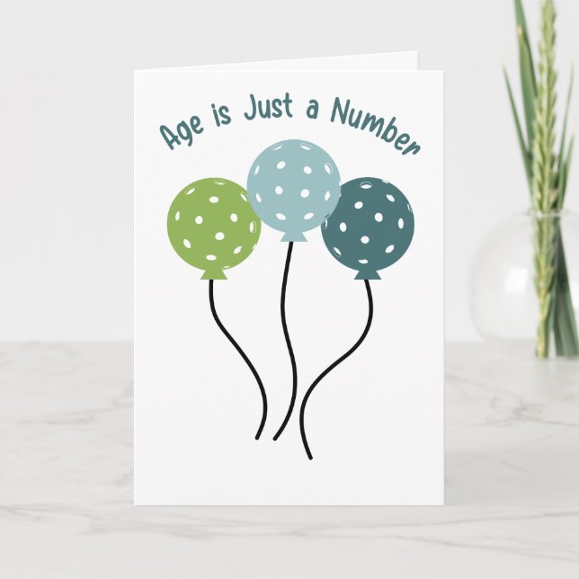 For PIckleball Players Funny Birthday Card (Front)