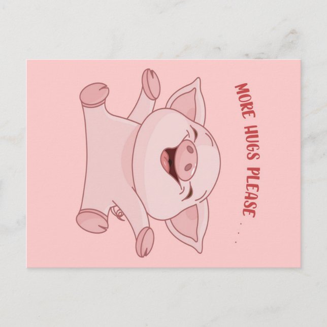 For Pig Lover | Pig Design | Birthday Gift Holiday Postcard (Front)