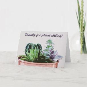 for plant-sitting thank you card