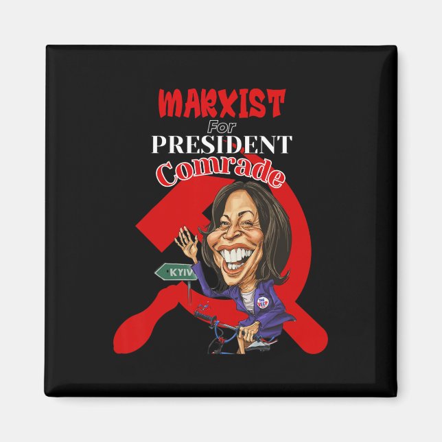 For President Comrade Kamala Harris Funny Presiden Magnet (Front)