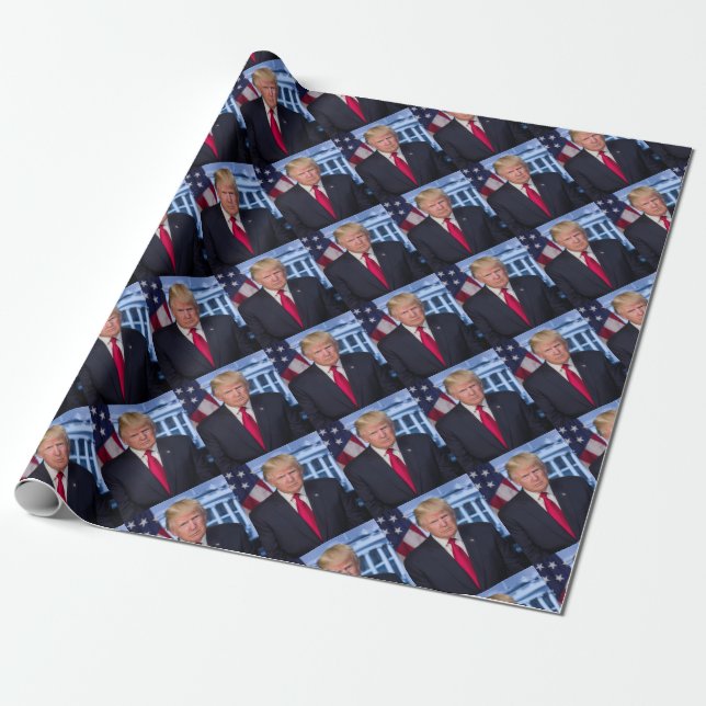 For President Donald Trump Fans Wrapping Paper (Unrolled)